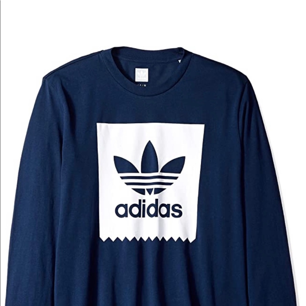 adidas Originals Men's Navy Blue Long Sleeve Tee